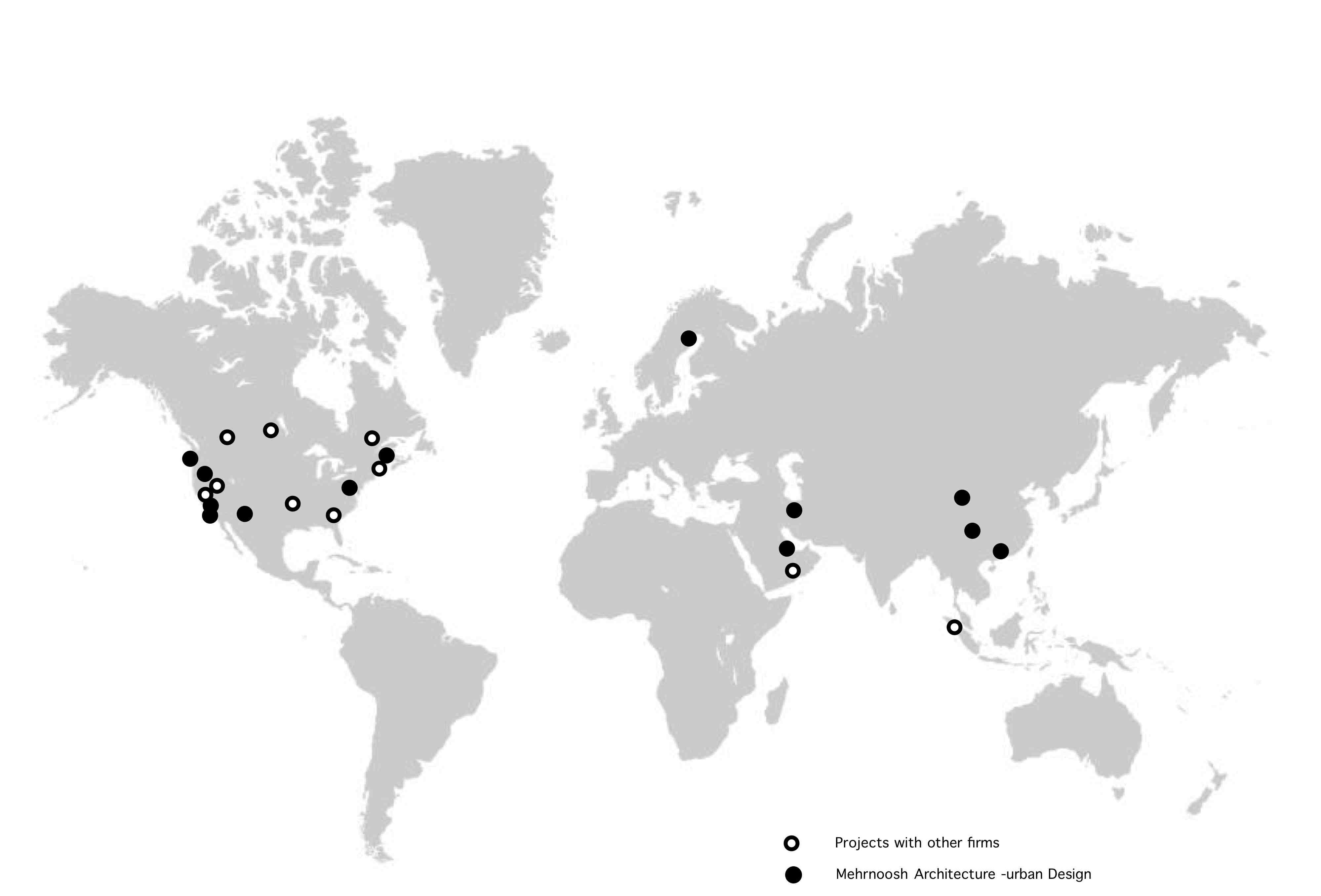 Mehrnoosh Architect Project Locations